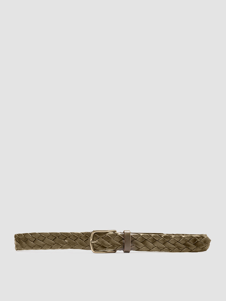 OC STRIP 21 - Green Woven Leather Belt