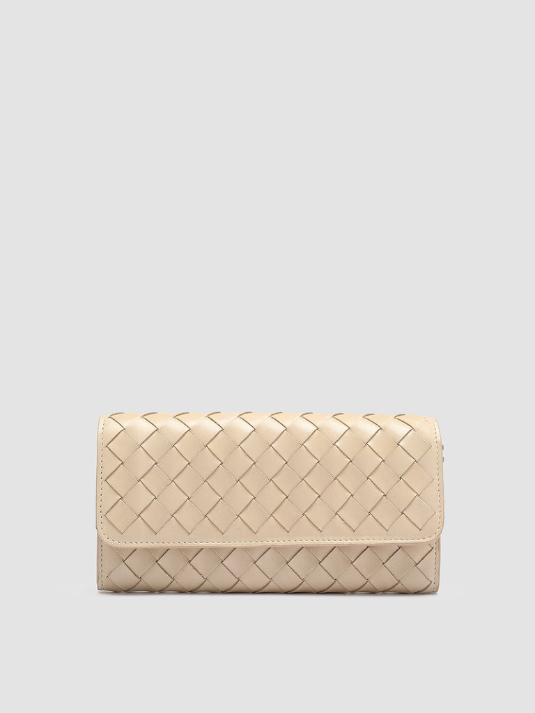 POCHE 109 - Ivory Woven Woven Leather Wallet
