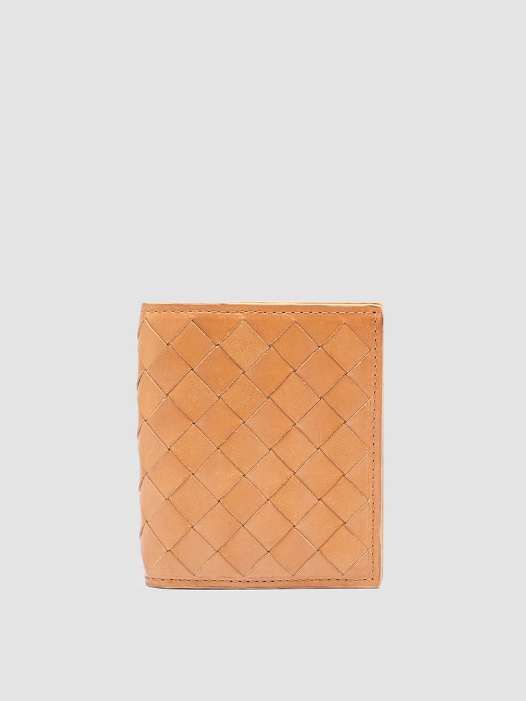 POCHE 111 - Brown Woven Leather bifold wallet