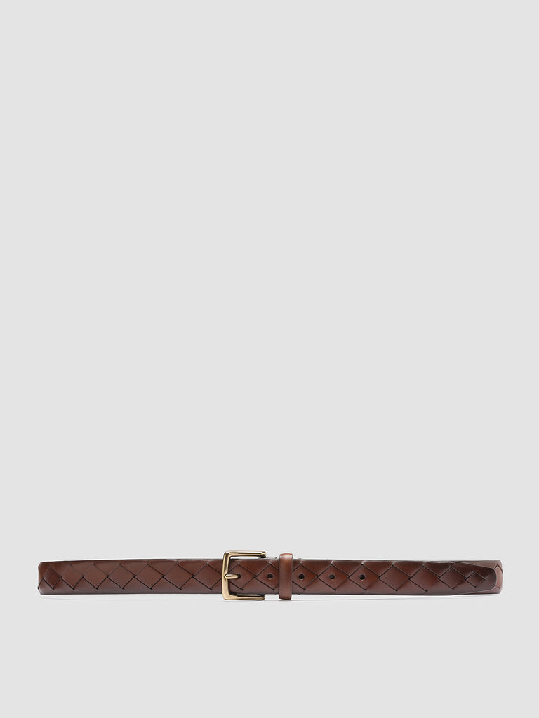 OC STRIP 29 - Brown Woven Leather Belt