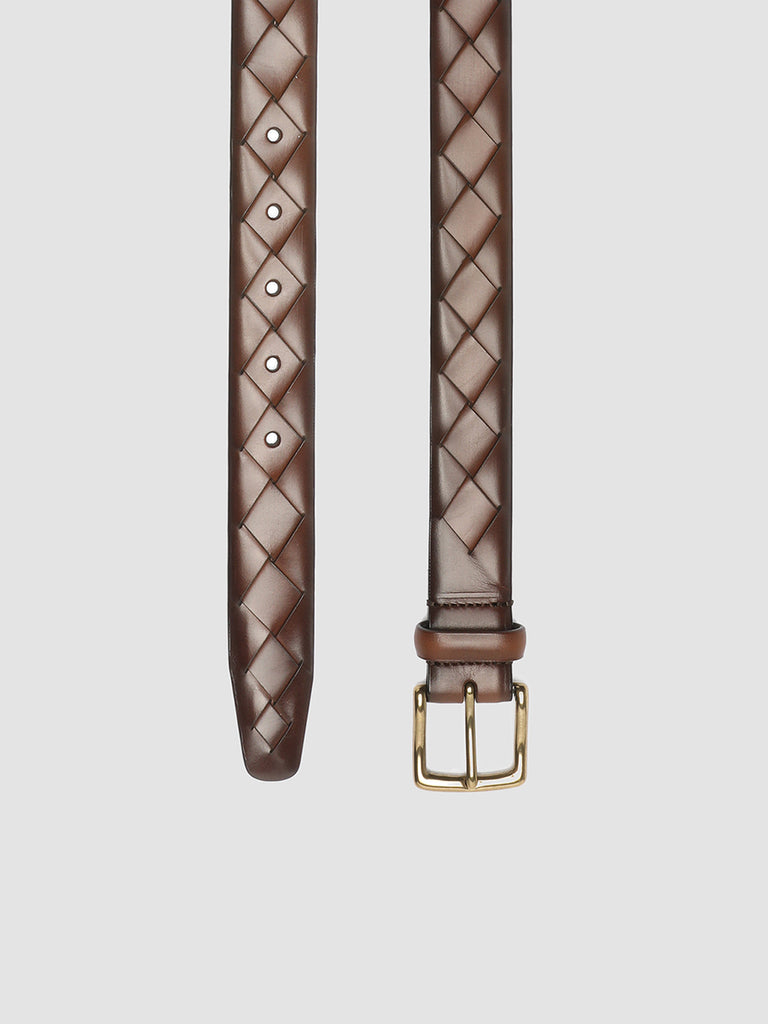 OC STRIP 29 - Brown Woven Leather Belt