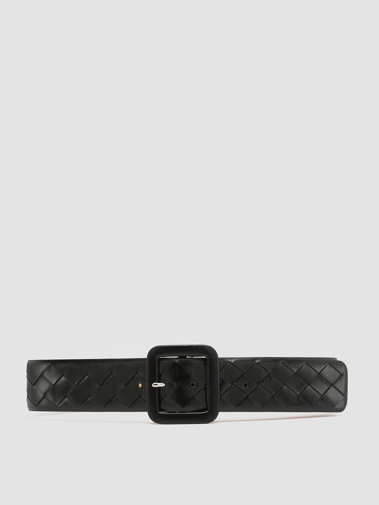OC STRIP 059 - Black Woven Leather Belt