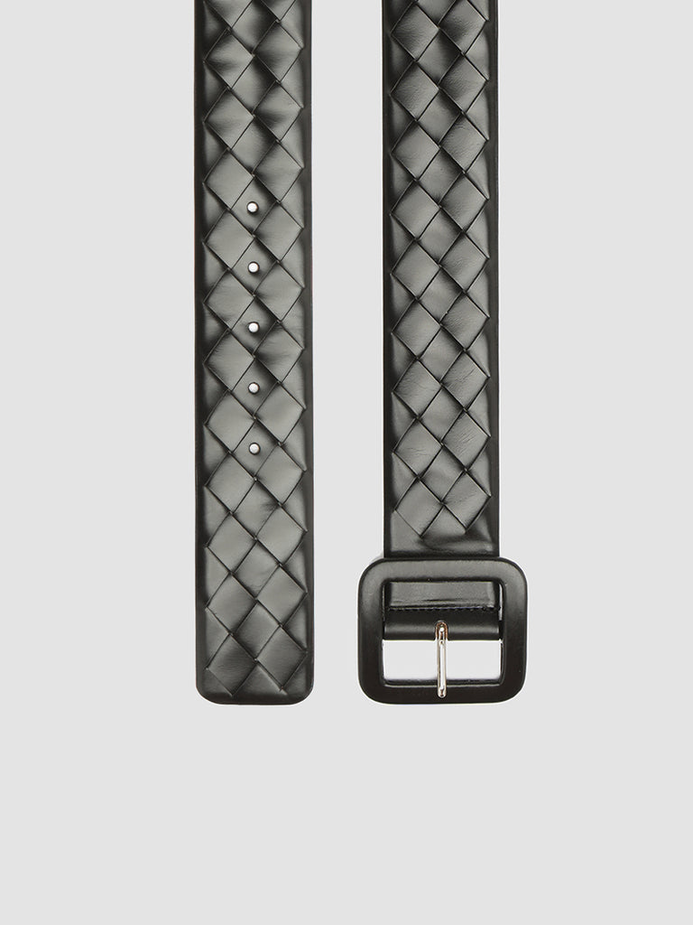 OC STRIP 059 - Black Woven Leather Belt