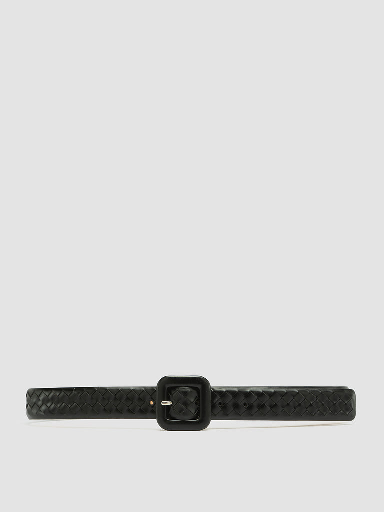 OC STRIP 060 - Black Woven Leather Belt