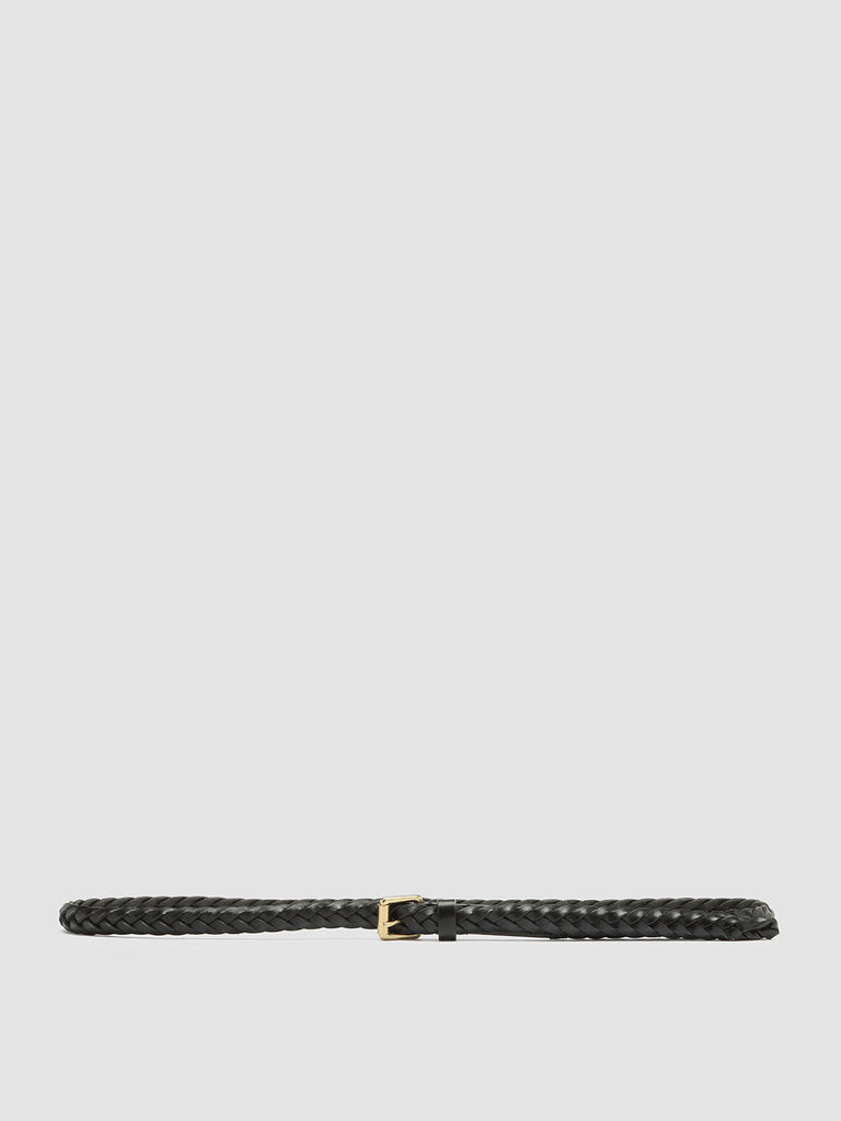 OC STRIP 064 - Black Woven Leather Belt