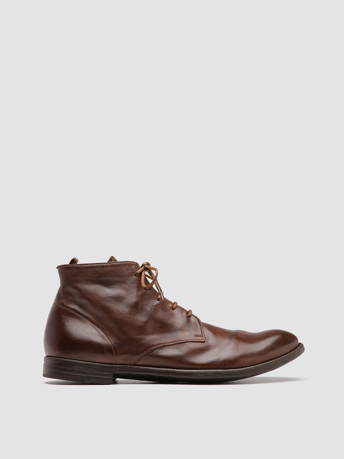 Men's Brown Leather Ankle Boots: ARC 513 Officine Creative Men's Brown Leather Ankle Boots: ARC 513 Officine Creative