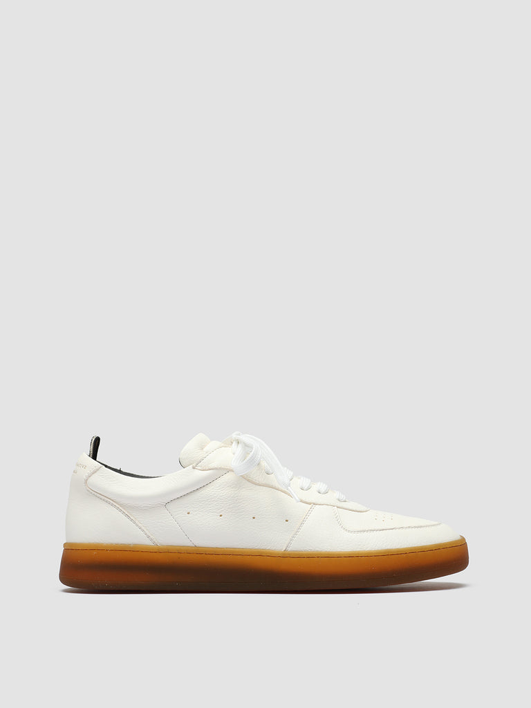 ASSET 001 - weiße Low-Top-Ledersneaker
