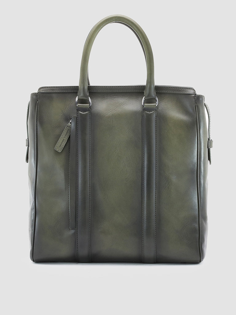 QUENTIN 02 - Green Leather Hand Bag