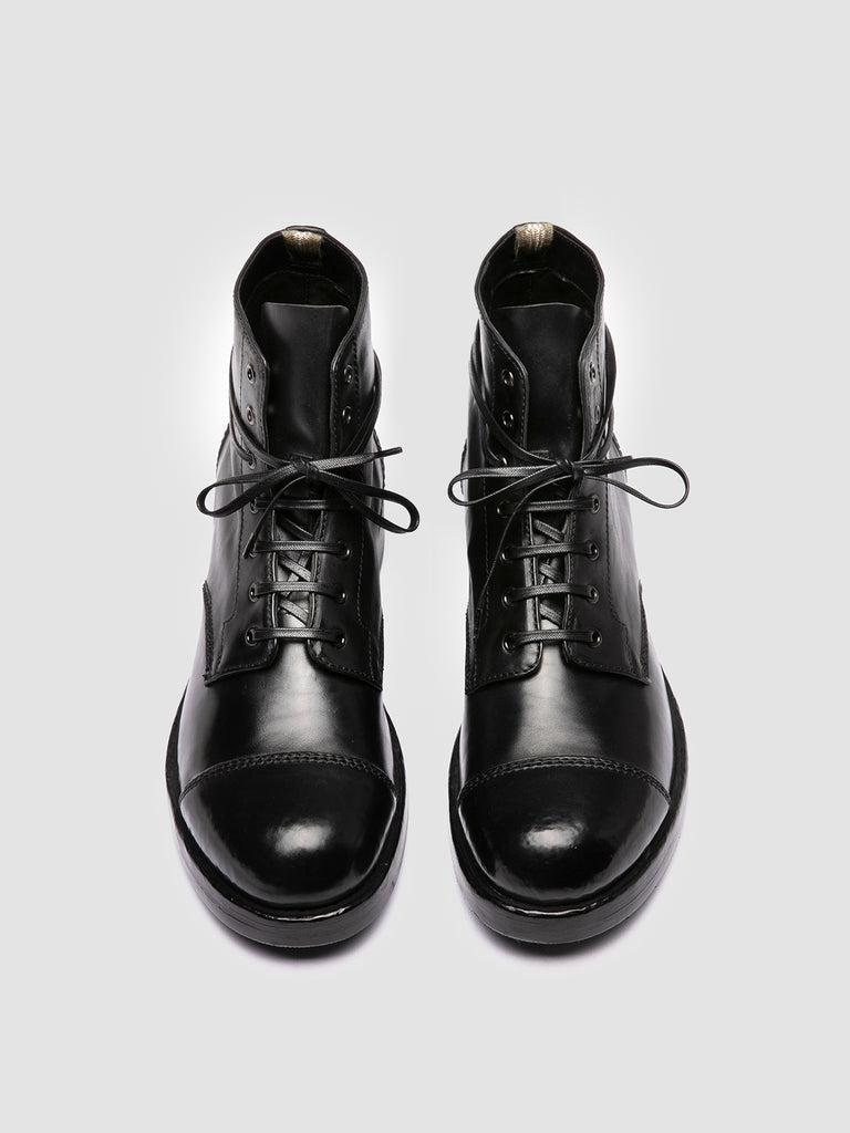 1633 02 - schwarze Schnürstiefel aus Leder