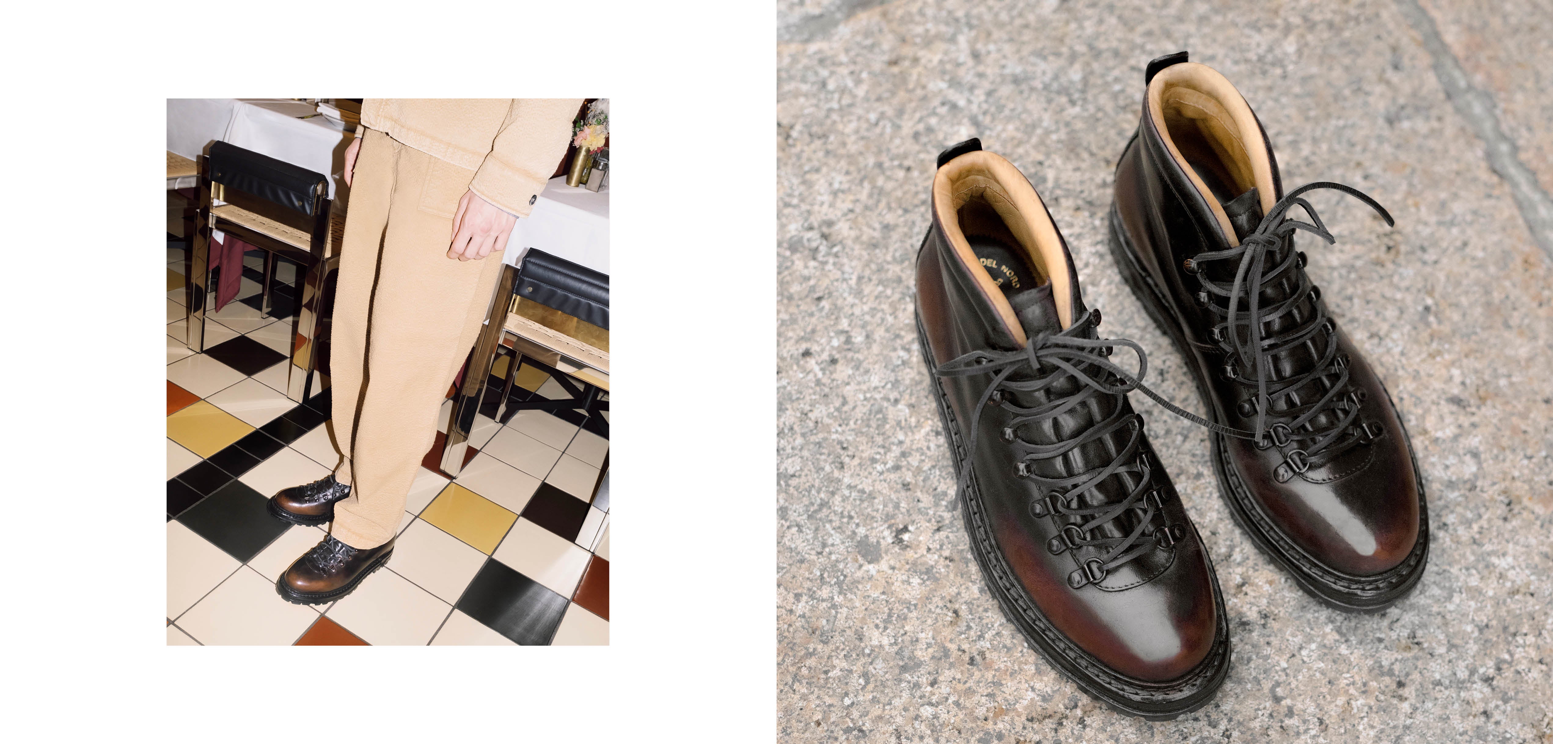 Officine Creative - Hiking leather boots for men 