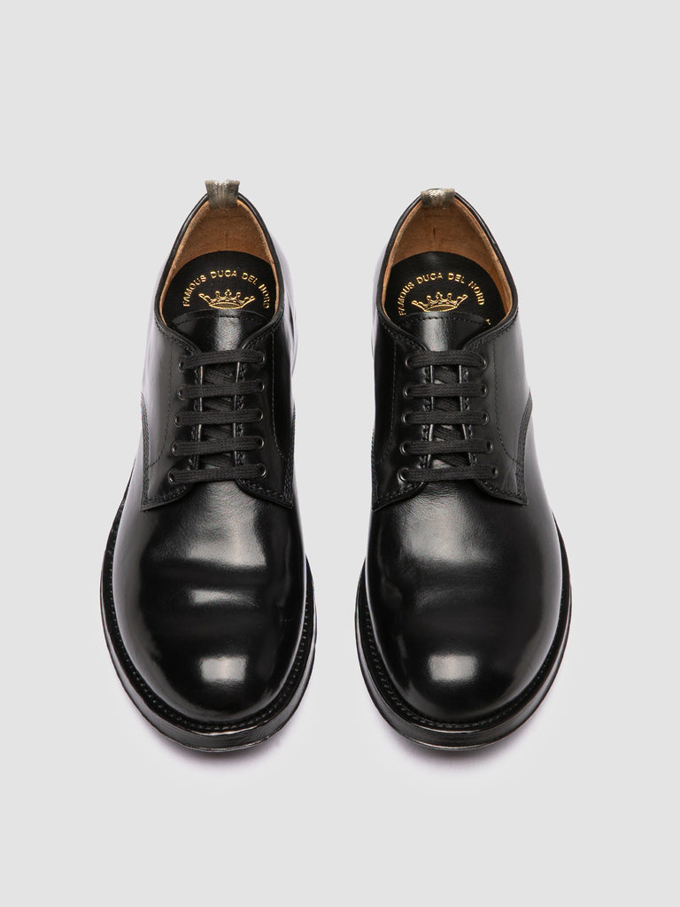 ADMIRAL 001 - Black Leather Derby Shoes