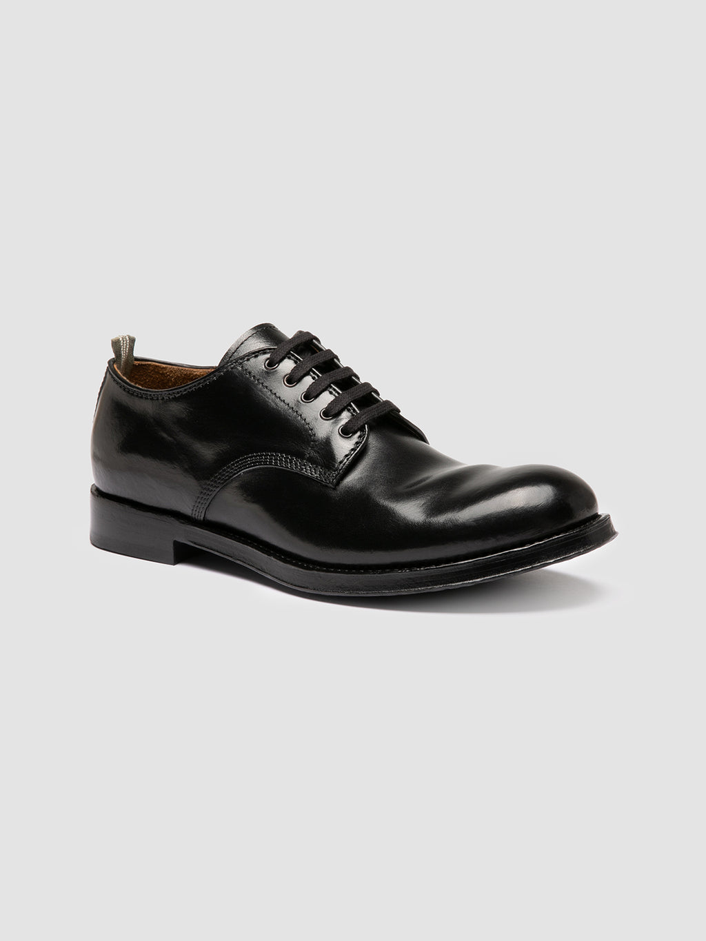 ADMIRAL 001 - Black Leather Derby Shoes