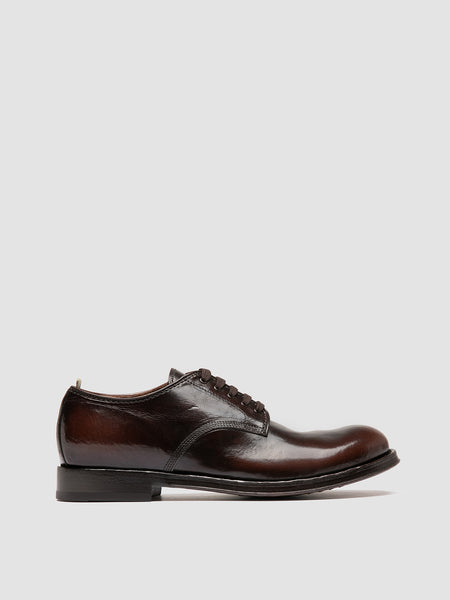 Men s Brown Leather Derby Shoes ADMIRAL 001 OC EU