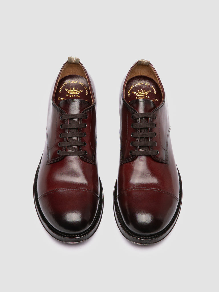 ADMIRAL 002 - Burgundy Leather Derby Shoes