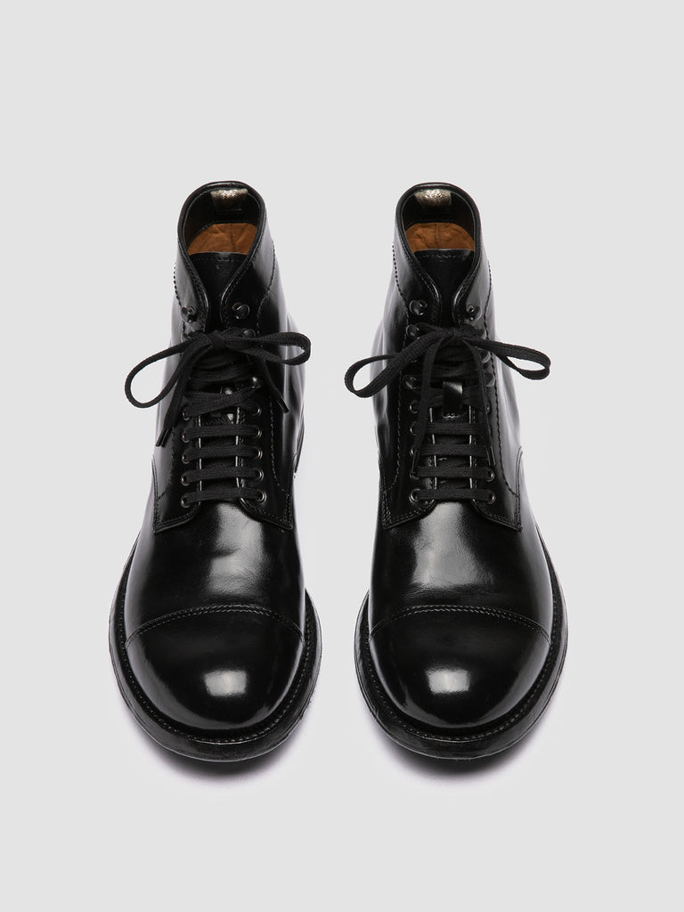 ADMIRAL 005 - Black Leather Lace-up Boots