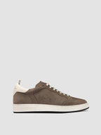 THE ANSWER 002 - Taupe Leather and Suede Sneakers