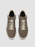 THE ANSWER 002 - Taupe Leather and Suede Sneakers - thumb image 2,side view