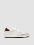 THE ANSWER 007 - Weiße Low-Top-Sneakers aus Leder und Wildleder - thumb image 1,side view