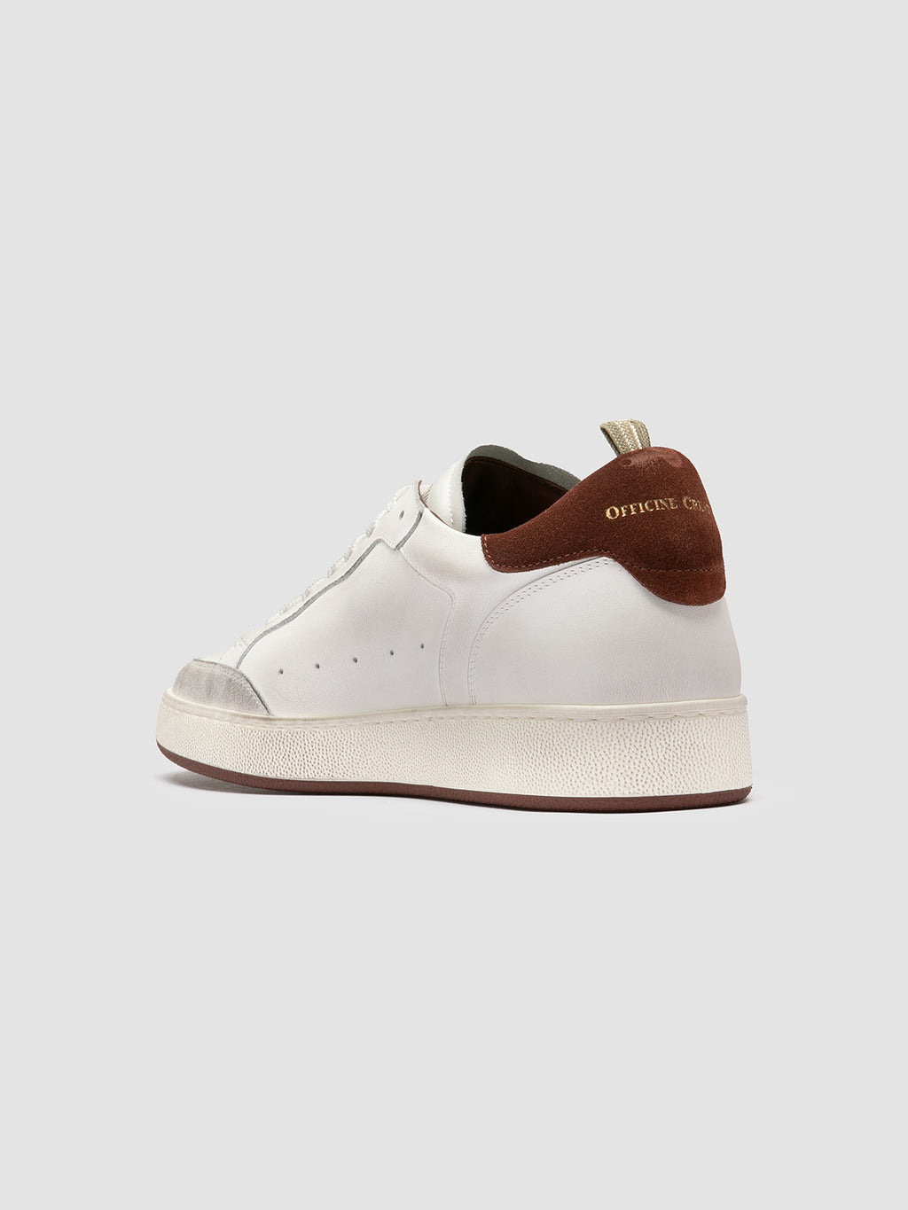 THE ANSWER 007 - Weiße Low-Top-Sneakers aus Leder und Wildleder - image 4,side view