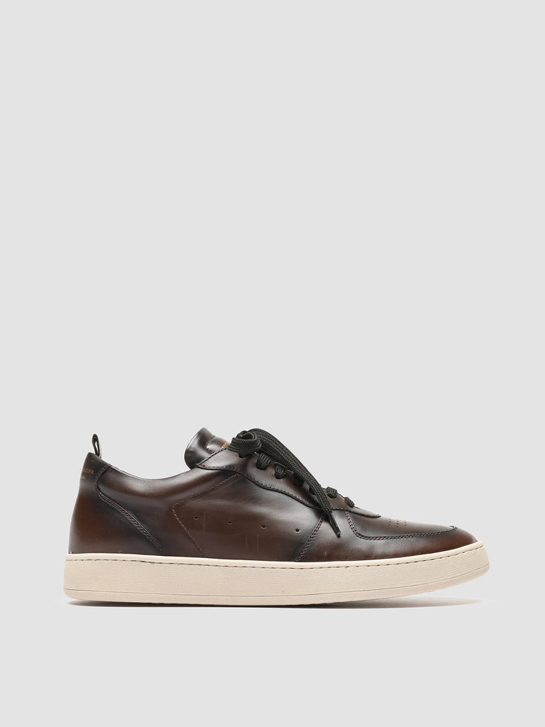 ASSET 001 - Brown Leather Low Top Sneakers