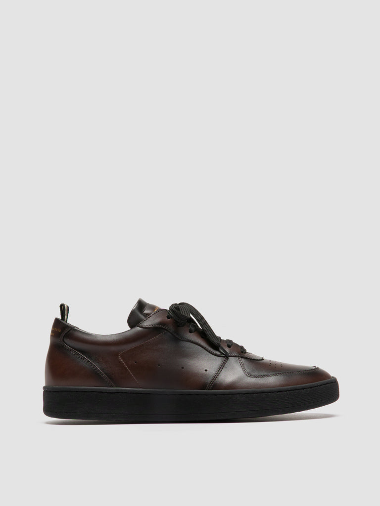 ASSET 001 - Brown Leather Low Top Sneakers