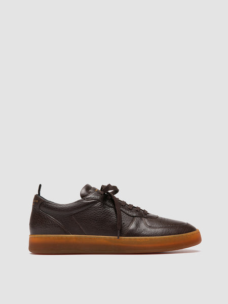 Men's Brown Leather Low Top Sneakers: ASSET 001 – Officine Creative