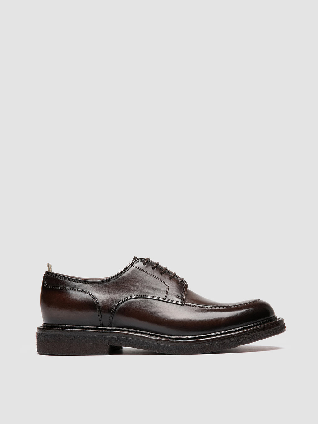 ASTON CREPE 003 - Brown Leather Derby Shoes - image 1,side view
