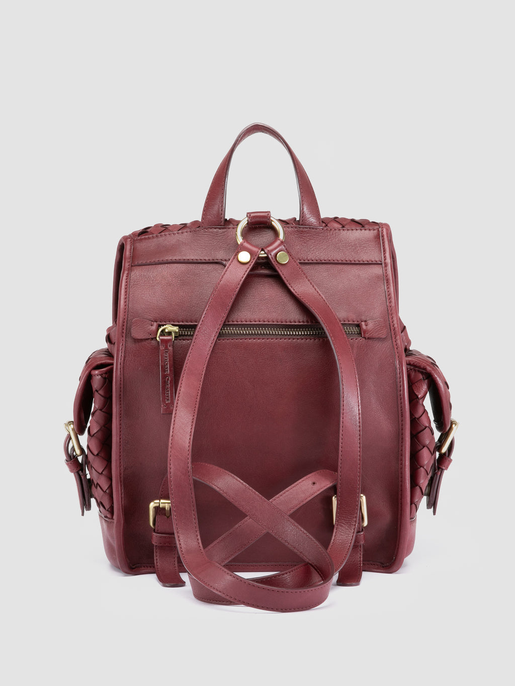 AURA 004 - Burgundy Leather Backpack Officine Creative - 4