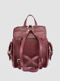 AURA 004 - Burgundy Leather Backpack Officine Creative - 4