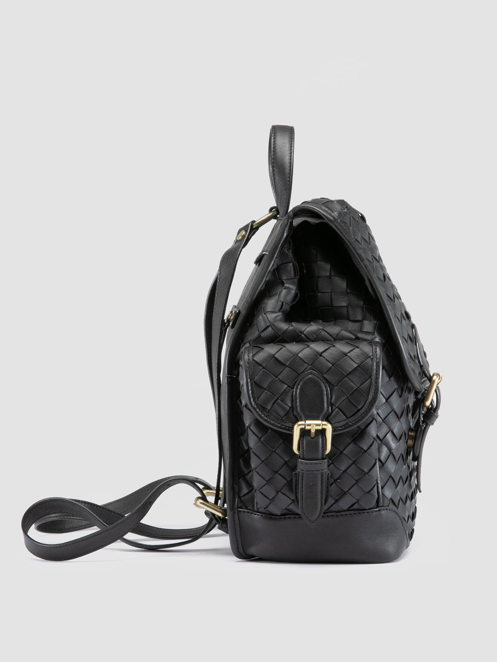AURA 004 - Black Leather Backpack Officine Creative - 3