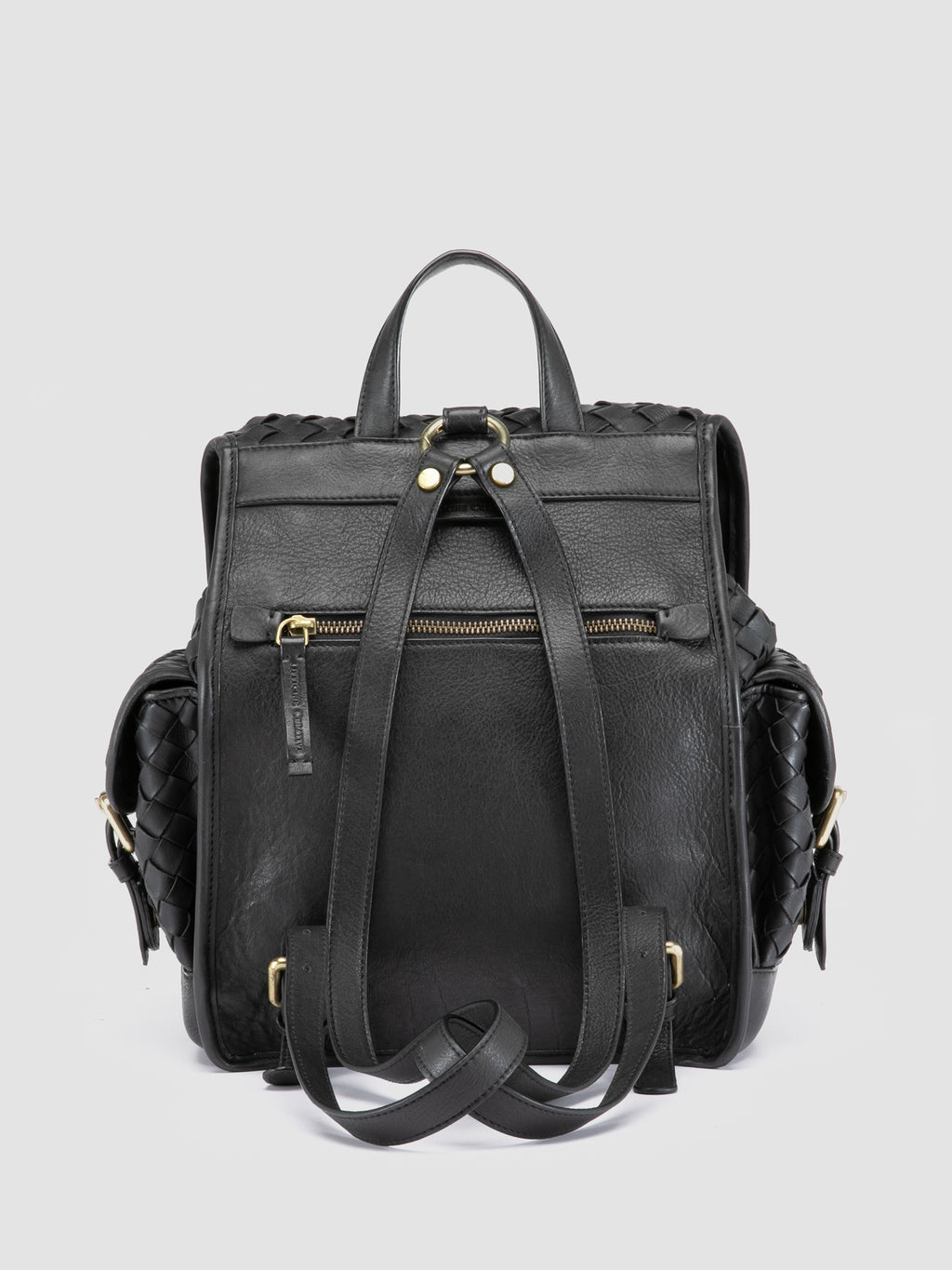 AURA 004 - Black Leather Backpack Officine Creative - 4