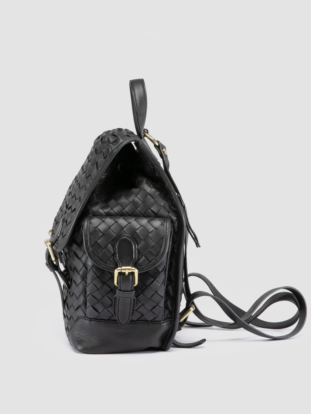 AURA 004 - Black Leather Backpack Officine Creative - 5