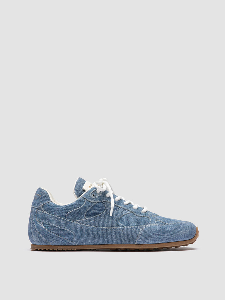 AWAY 101 - blaue Low-Top-Sneakers aus Wildleder