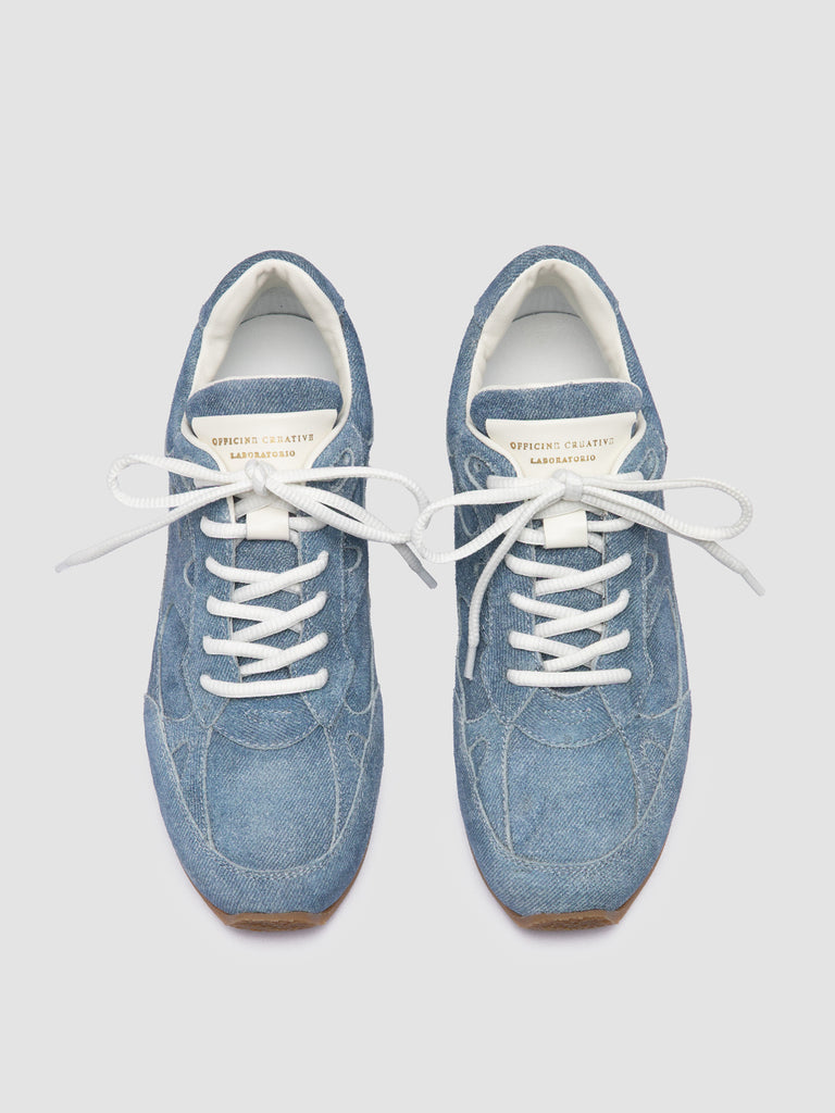 AWAY 101 - blaue Low-Top-Sneakers aus Wildleder