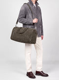 ARMOR 01 - Green Wowen Suede Weekender - thumb image 2,side view