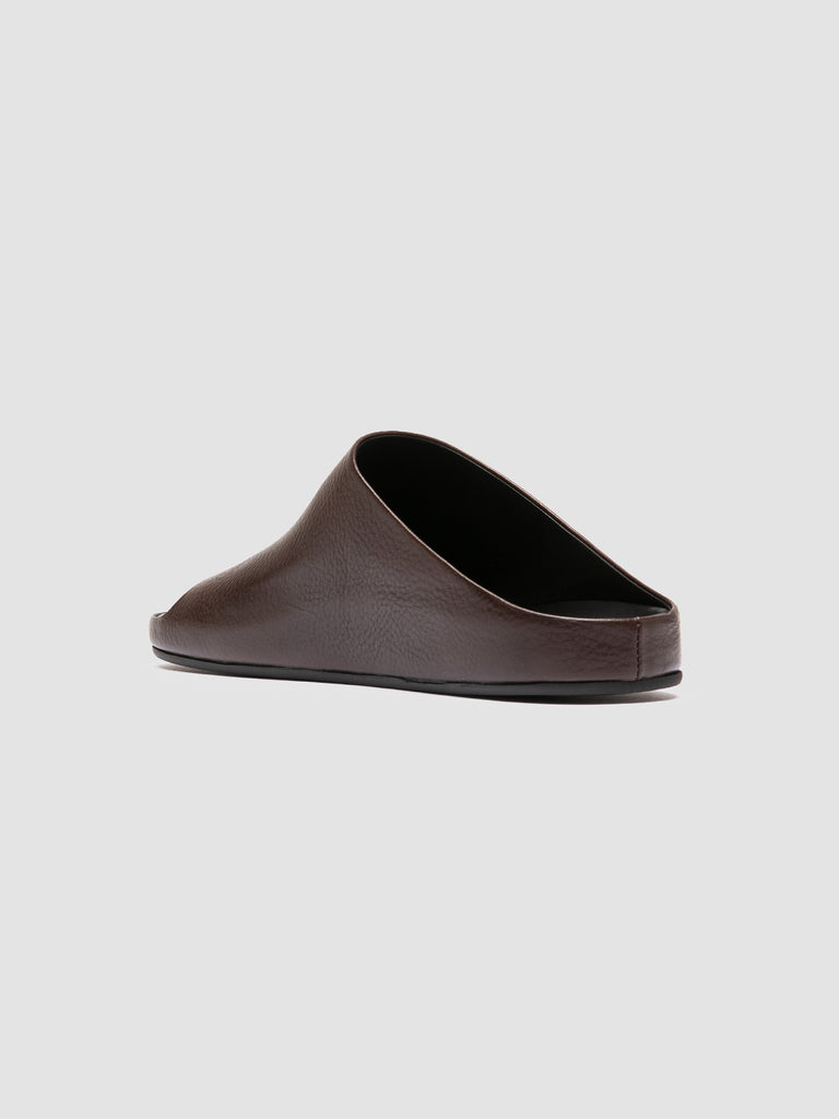BABOUCHE 002 - Brown Leather Mule Sandals