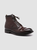 BALANCE 003 - Brown Leather Lace Up Boots - thumb image 3,side view