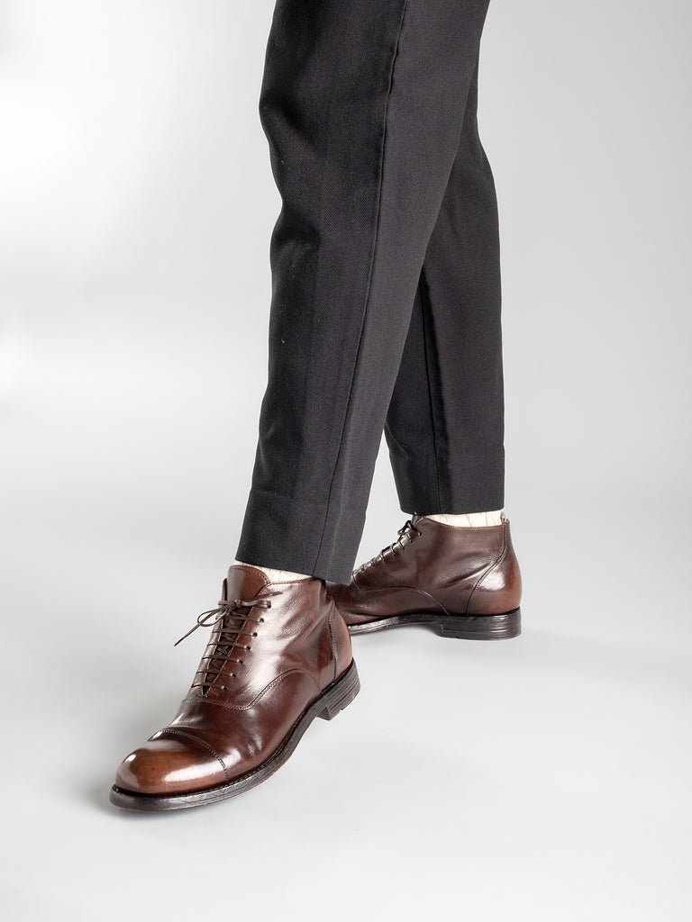 BALANCE 009 - Black Leather Lace Up Ankle Boots Men Officine Creative - 6