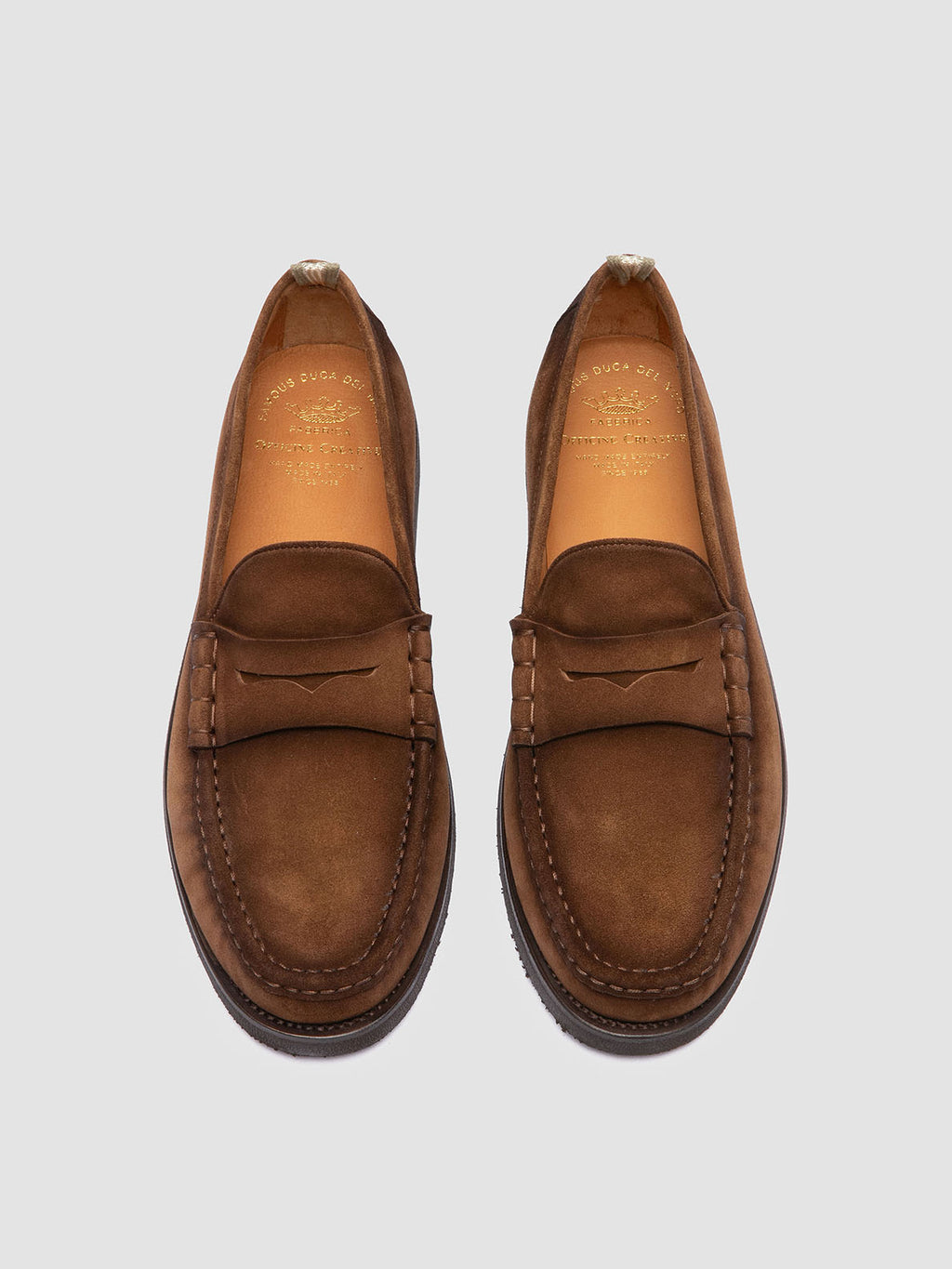 BALFRON FLEXI 001 - Brown Suede Penny Loafers