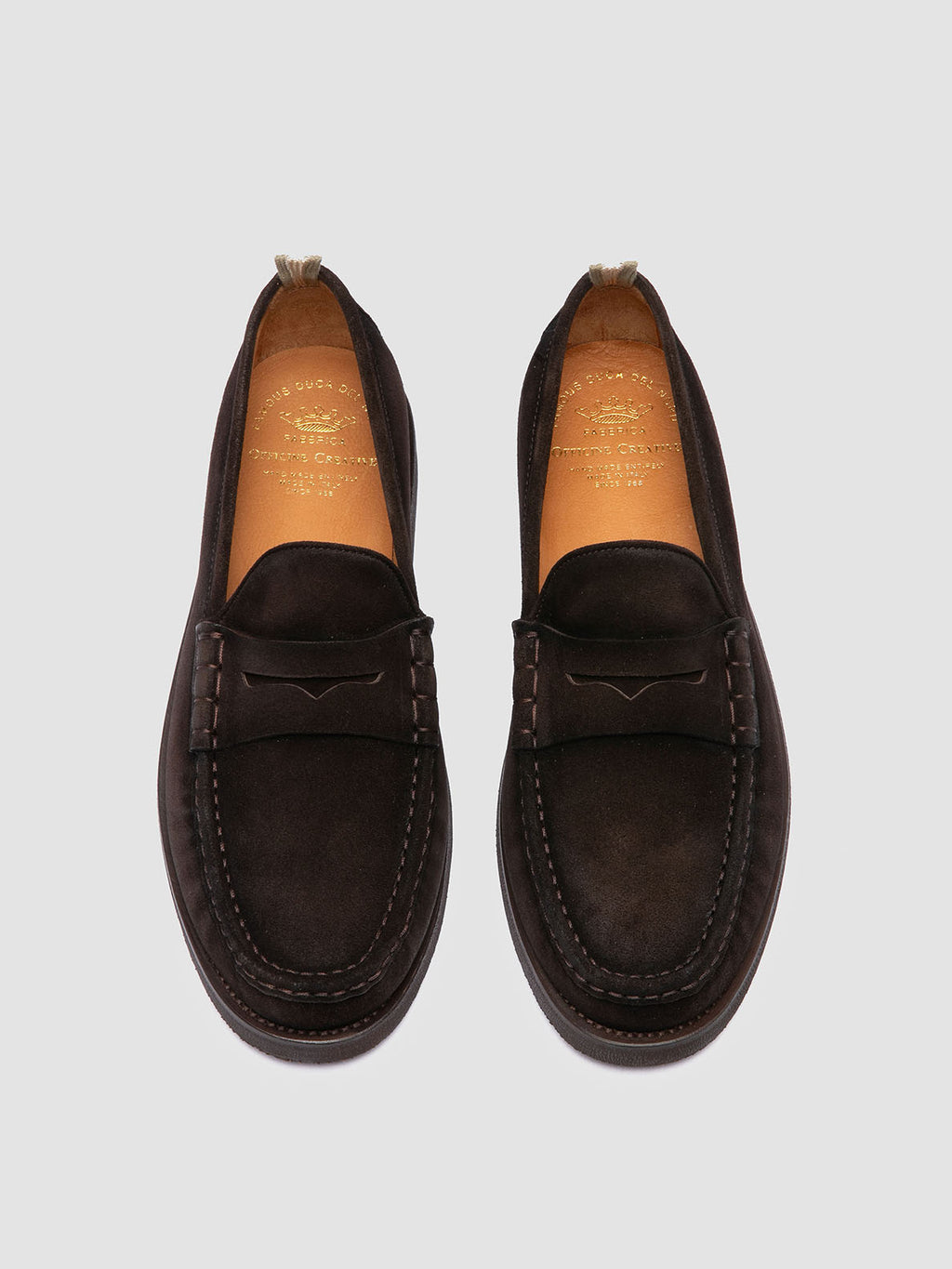 BALFRON FLEXI 001 - Brown Suede Penny Loafers Officine Creative - 2