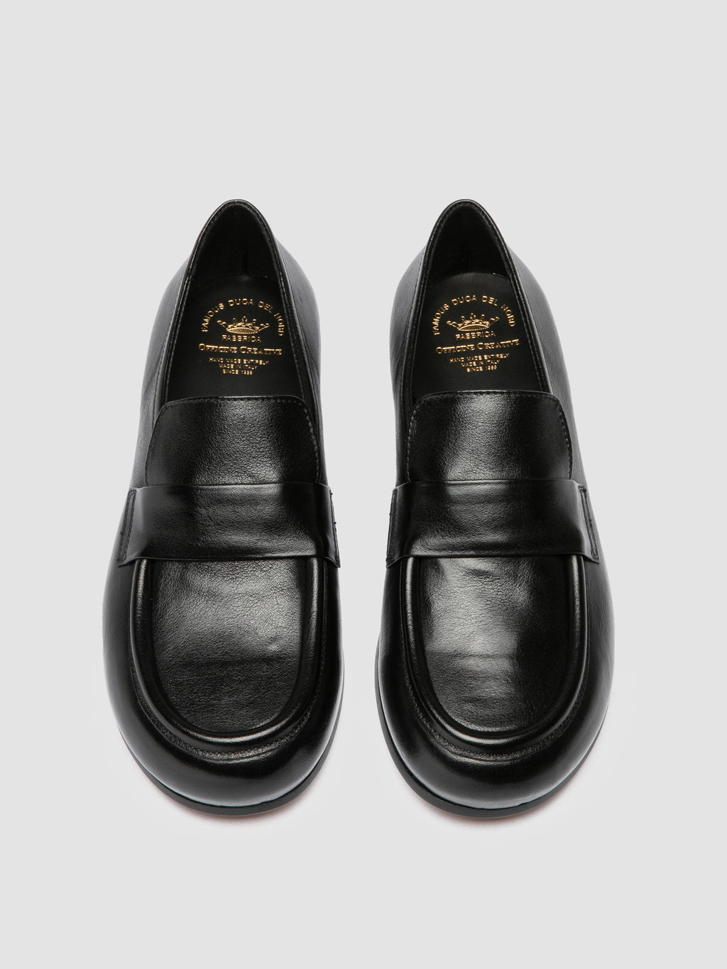 BECKY 101 - Black Leather Penny Loafers Officine Creative - 2