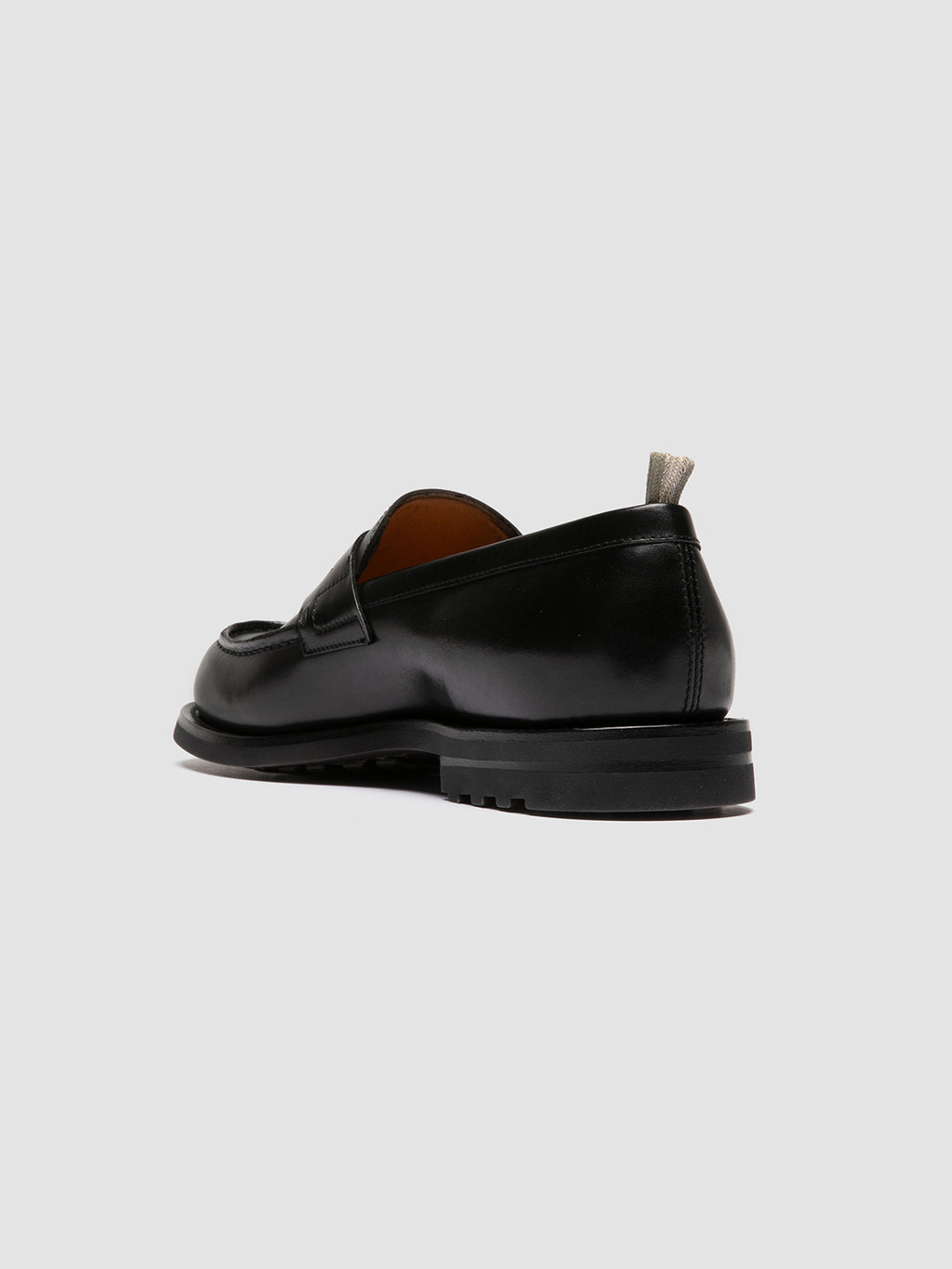 BELMONDO 006 - Black Leather Penny Loafers