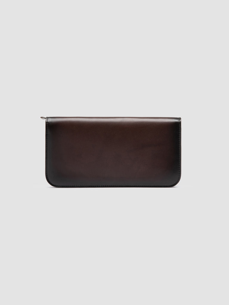BERGE’ 01 - Brown Zip Around Leather Wallet