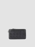 BERGE’ 103 - Black Woven Leather Card Holder