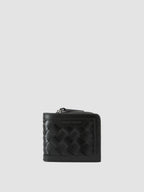 BERGE’ 104 - Black Woven Leather Bifold Wallet Officine Creative - 1