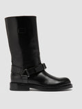 BERYL 001 - Black Leather Pull-On Boots