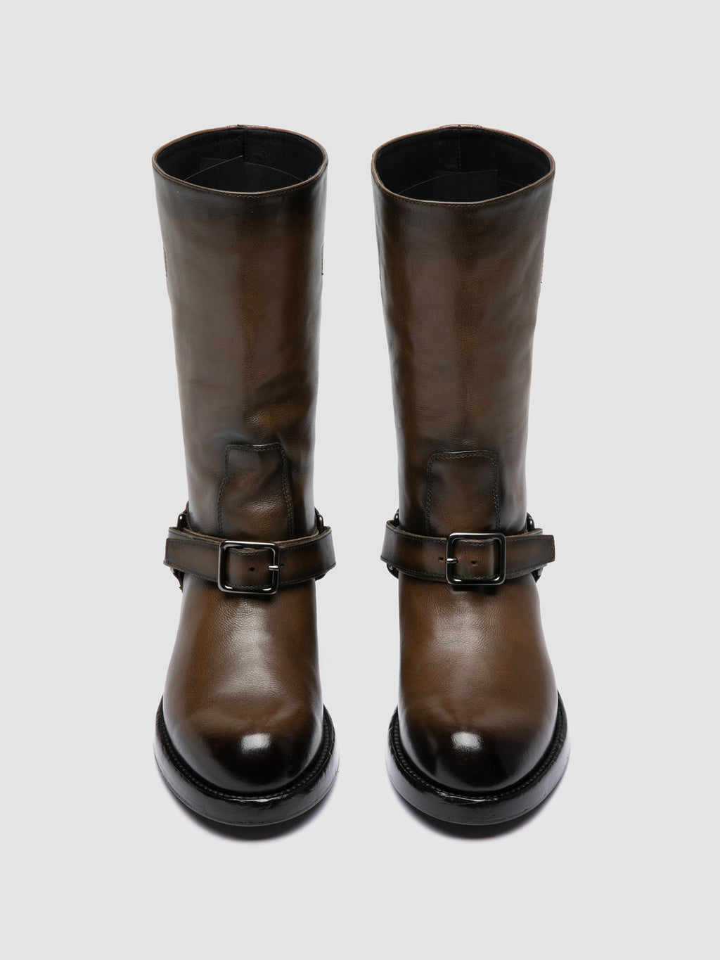 BERYL 010 - Green Leather Pull-On Boots Officine Creative - 2