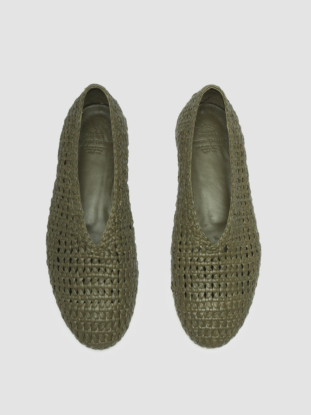BESSIE 011 - Green Leather loafers