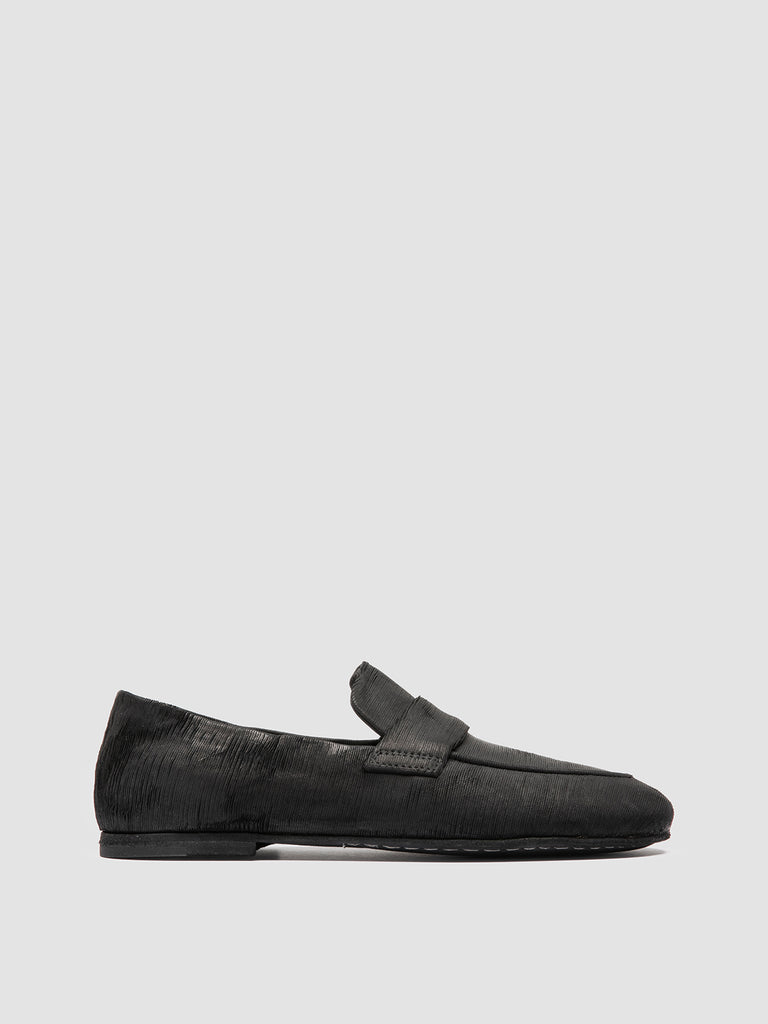 BLAIR DD 001 - schwarze Penny-Slipper aus Leder