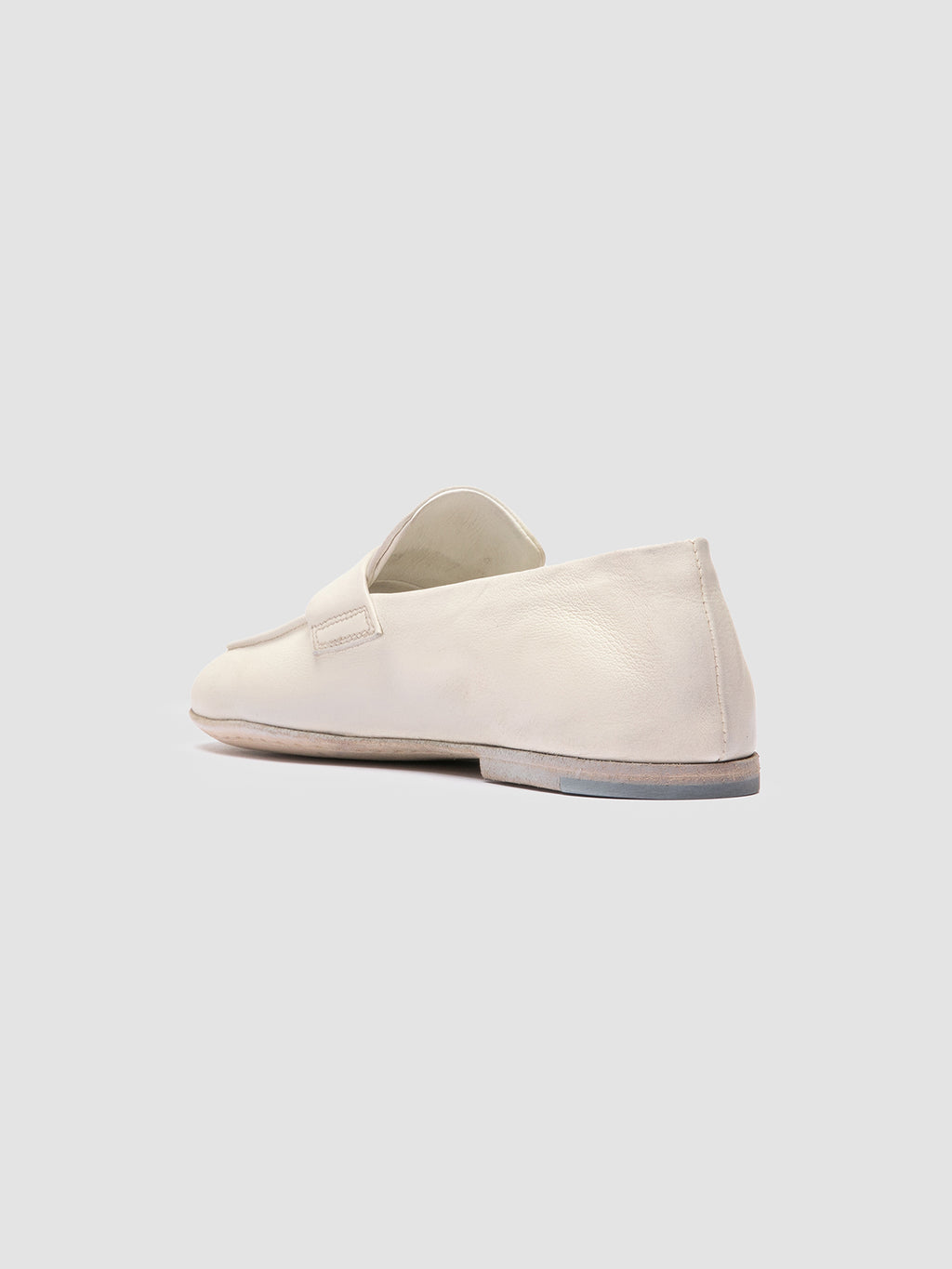 BLAIR DD 001 - White Leather Penny Loafers